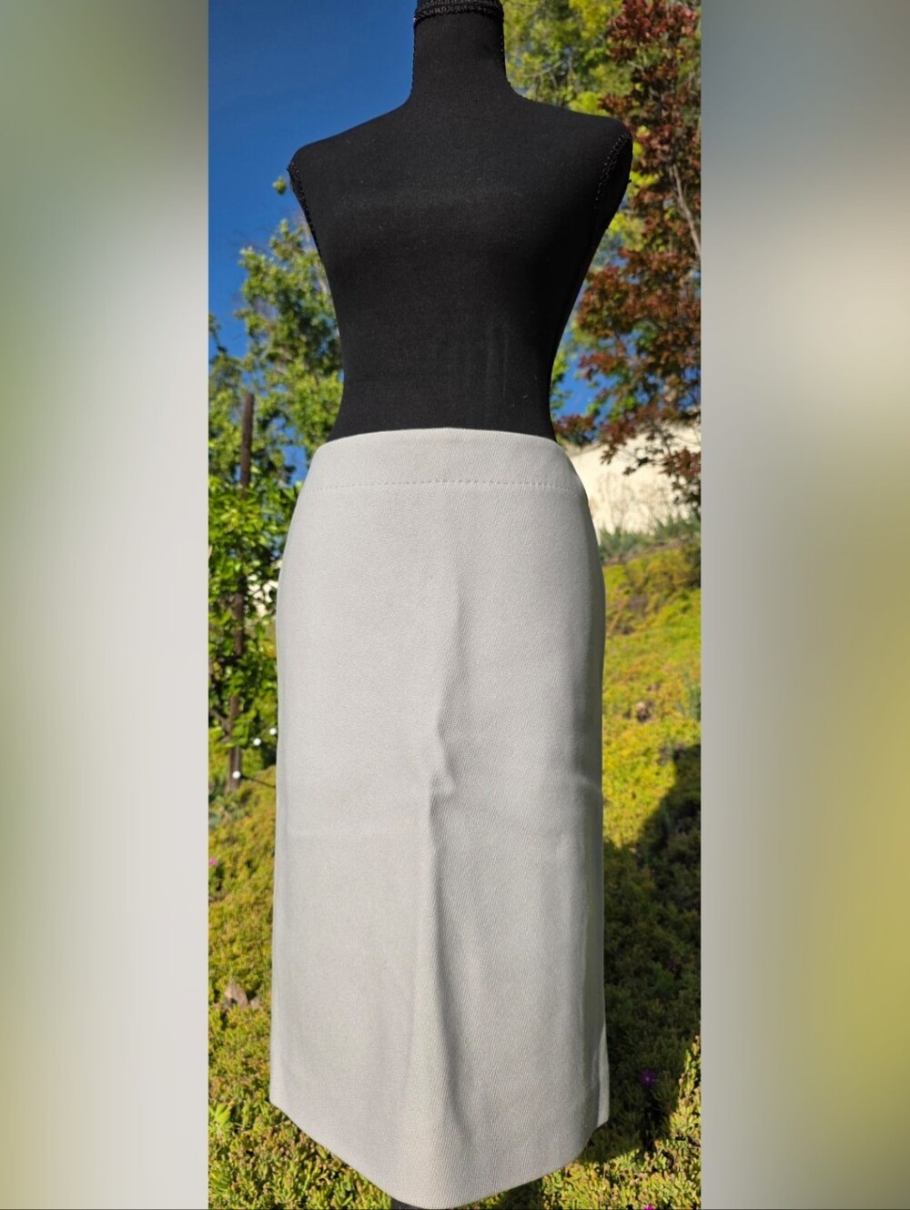 Louis Vuitton Fall 2007 Look 30 Light Grey Wool Silk Lined Midi Skirt FR 38/US 6 - Picture 3 of 8